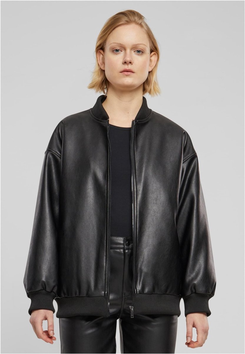 Urban Classics Synthetic Leather Bomber jacket L Zwart