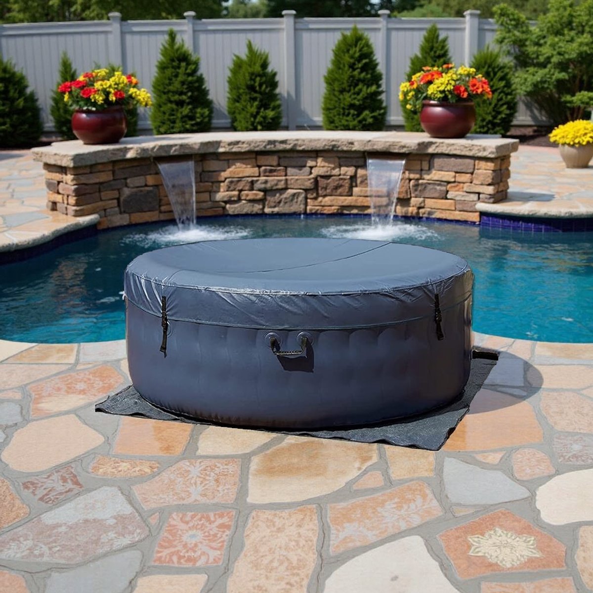 Opblaasbare Jacuzzi 193 x 193 x 68 cm - Luxe Ronde Spa voor - Opblaasbare - €1.950,00