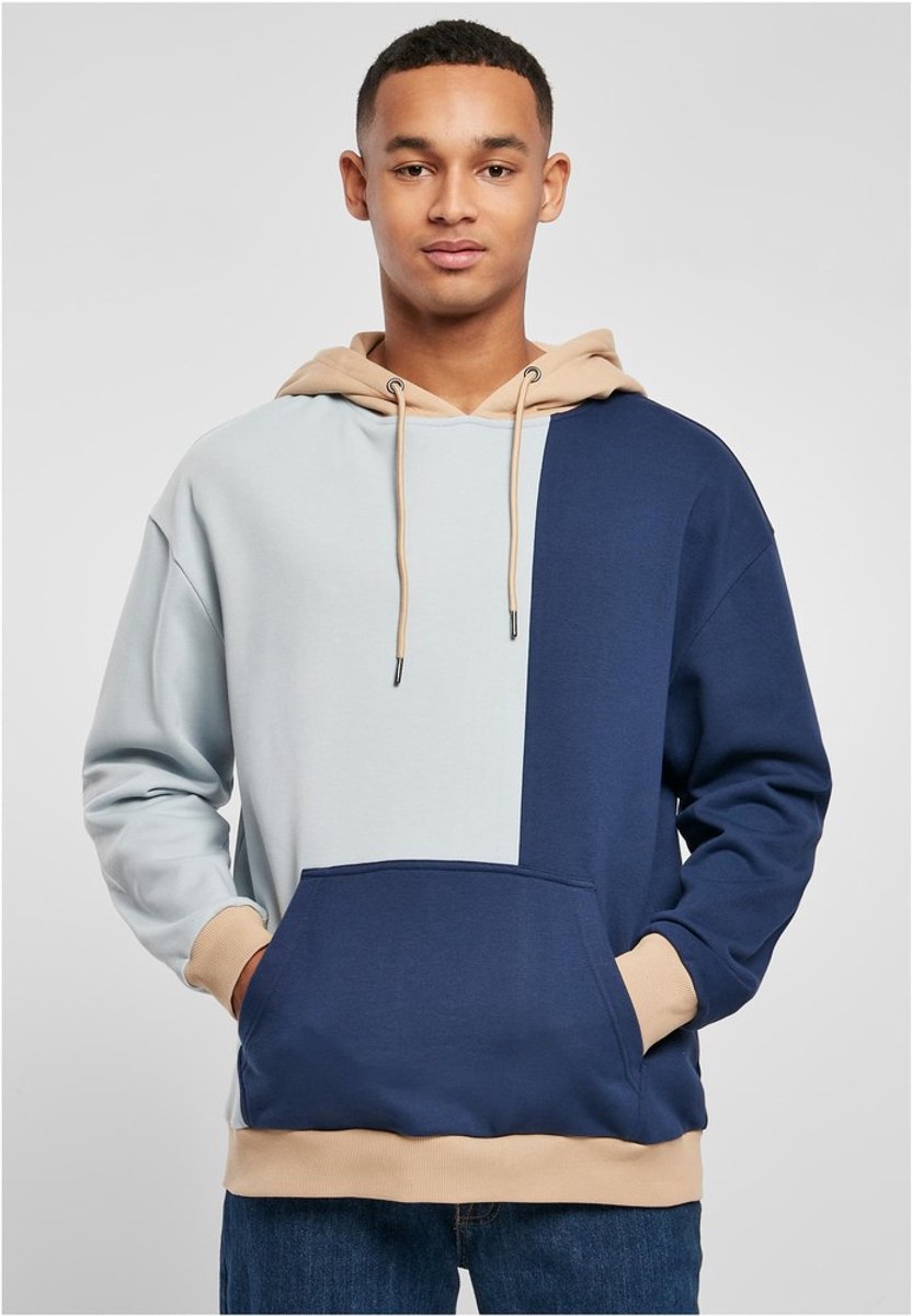 Urban Classics Oversized Color Block Hoodie/trui S Blauw