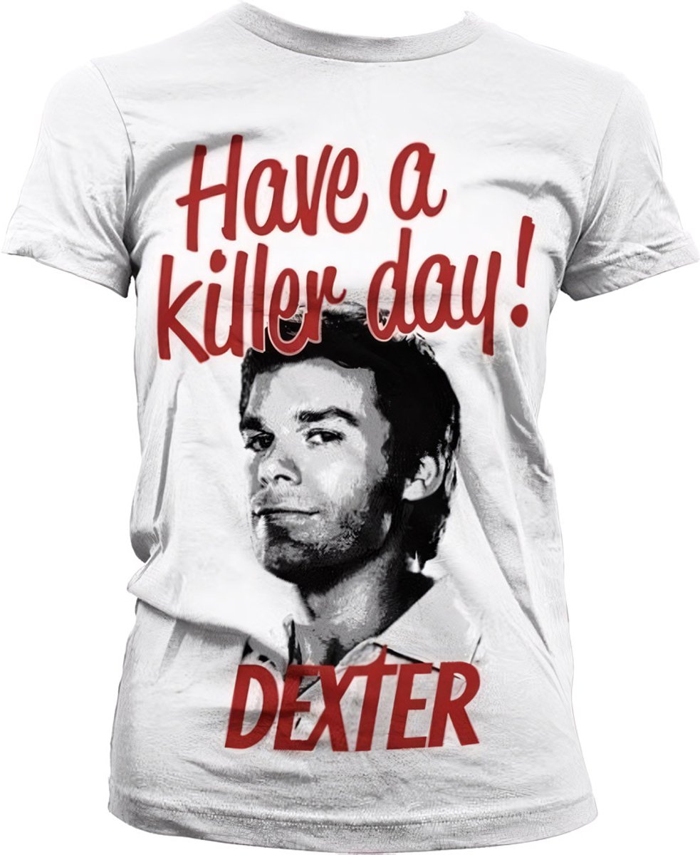 Dexter Dames Tshirt -M- Have A Killer Day! Wit