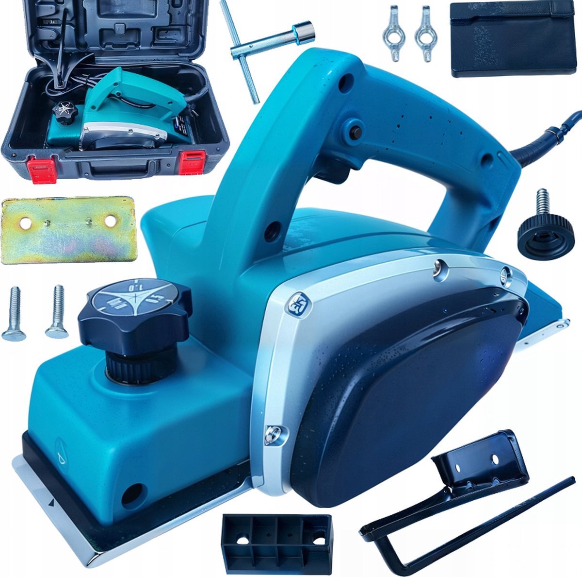Zincline Elektrische Hout Schaafmachine 1800W - 0-3mm Diepte Instelbaar + Koffer