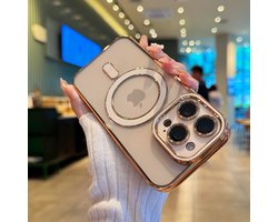Luxe Magnetische Doorzichtig Hoesje voor iPhone 16 Pro Max Transparant Telefoonhoesje Siliconen Hoes
