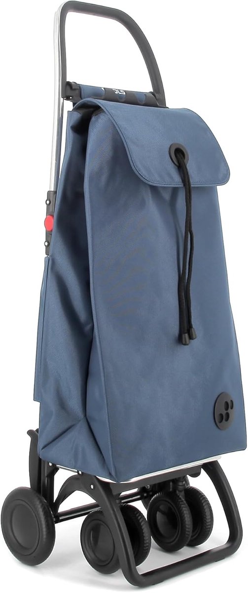 Vouwdegen Winkeltrolley met 4 Wielen en Draaifunctie - Denim