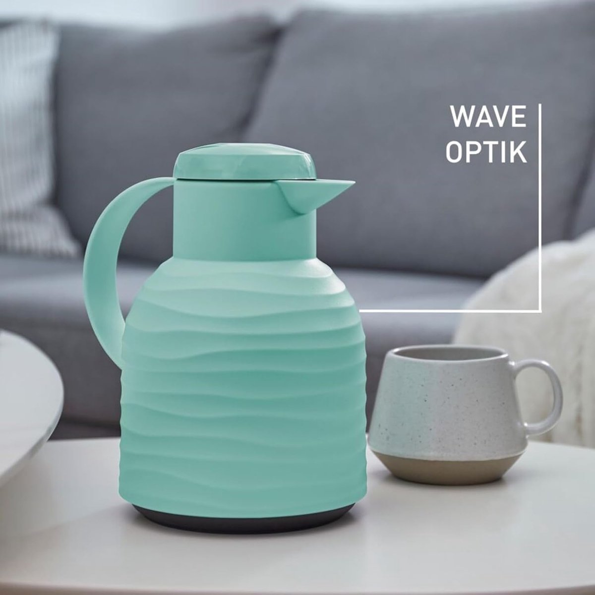 Thermoskan 1 Liter met Quick-Press Sluiting - Houdt Dranken 12 Uur Warm en 24 Uur Koud