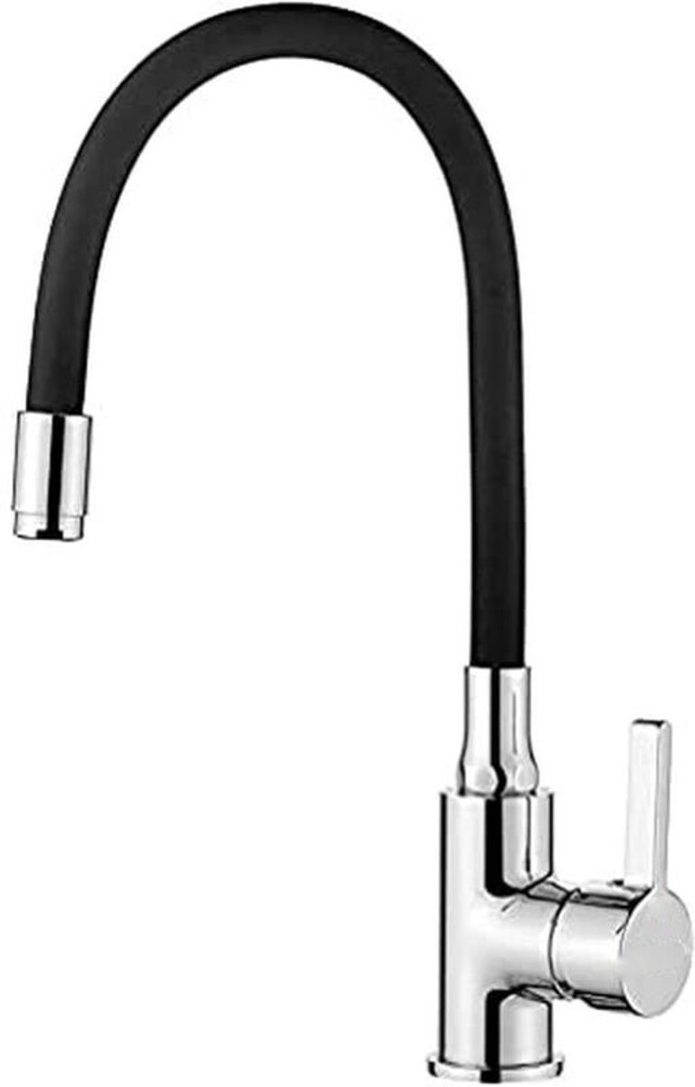 Keukenkraan met flexibele uitloop, eenhendelmengkraan voor de keuken, chroom