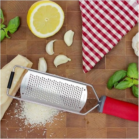 Citroen Zester Kaasrasp Citrus Zester Pack van 3-304 roestvrij staal - Een scherp gereedschap voor Parmezaanse kaas, gember, knoflook, nootmuskaat, chocolade, groenten, fruit, vaatwasmachinebestendig met reinigingsborstel