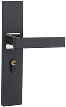 Deursloten voor de Voordeur, Stille Sleutelhendelhendel, Grote Massieve Knopslot Ingesteld voor binnen- en Buitendeuren (zwart zilver)