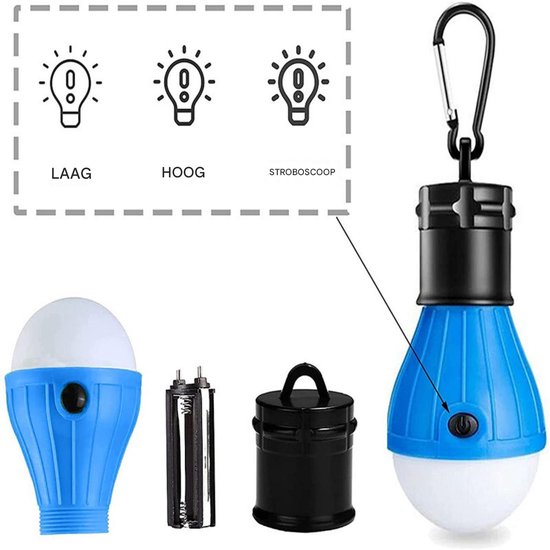Lampe de camping Dussdote - Lampe LED- Éclairage de secours - Portable - Convient pour le camping, l'exploration et la pêche - Lot de 4