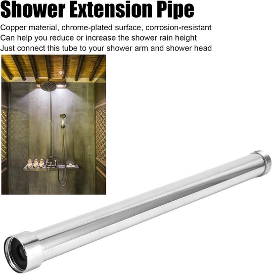 Extender Koper Allecto plus - Doucheverlengbuis 25 mm koper verchroomd voor badkamer ...