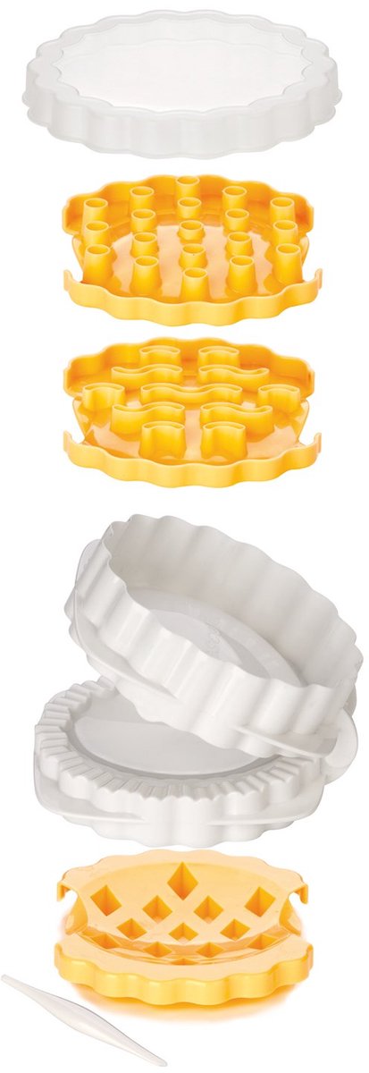 Ibenzoa® Set van drie decoratieve bakvormen voor gevulde gebakjes met rasterpatroon