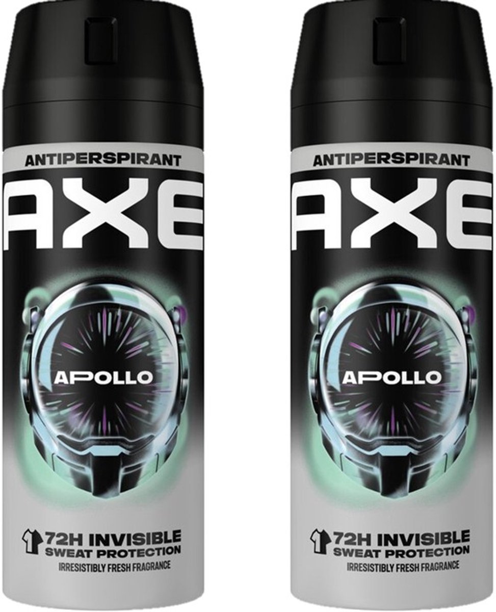 Axe Apollo Anti-Transpirant Deodorant Spray - 2 x 150 ml - Voordeelverpakking