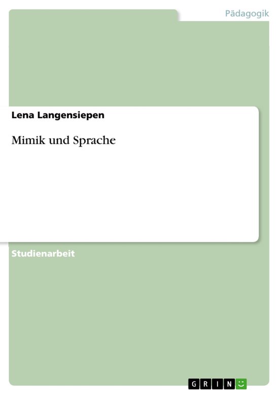 Mimik und Sprache - cover