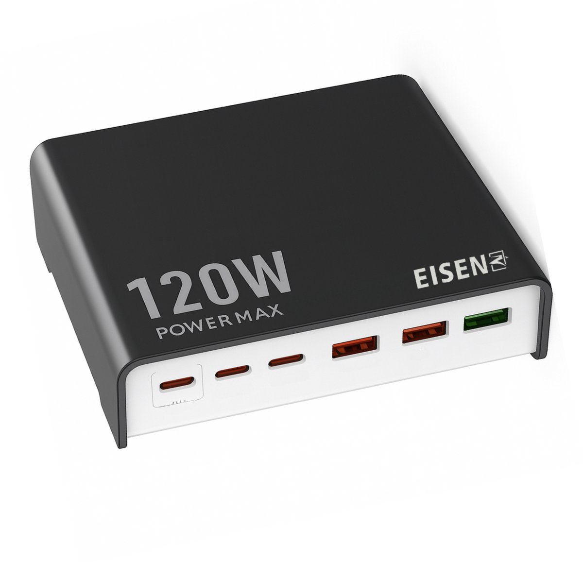 Eisenz EZ-605 120W Bureau Lader met 3 PD + 3 USB A Aansluiting - Universeel Lader - Laptop, Telefoon en Tablets
