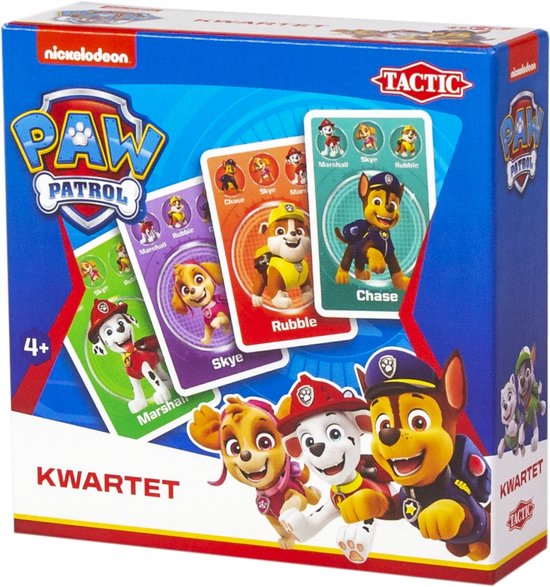 Tactic PAW Patrol Kwartet – Kaartspel – Kinderspel – Vanaf 4 jaar – 2-4 spelers