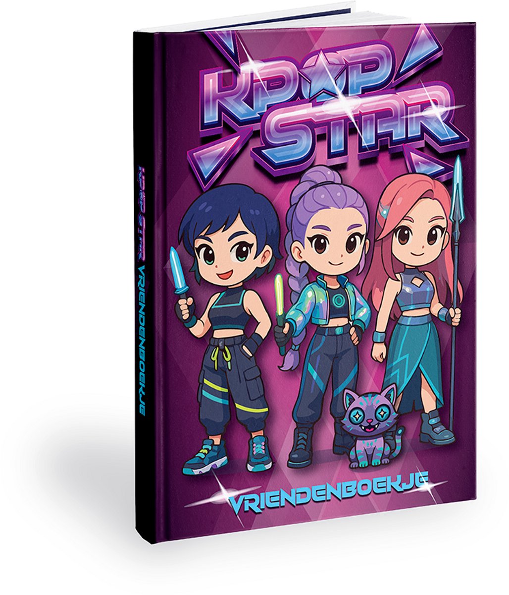 Kpop (Demon Hunters) Star Vriendenboekje – 24/7 Stoer – K-pop Invulboek voor Kinderen – Creatief Cadeau voor Muziekfans