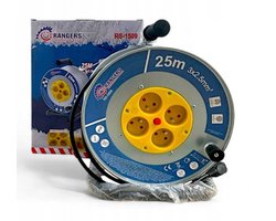 25 meter haspel verlengkabel 3 x2,5 mm / met penaarde/ verlengsnoer buiten