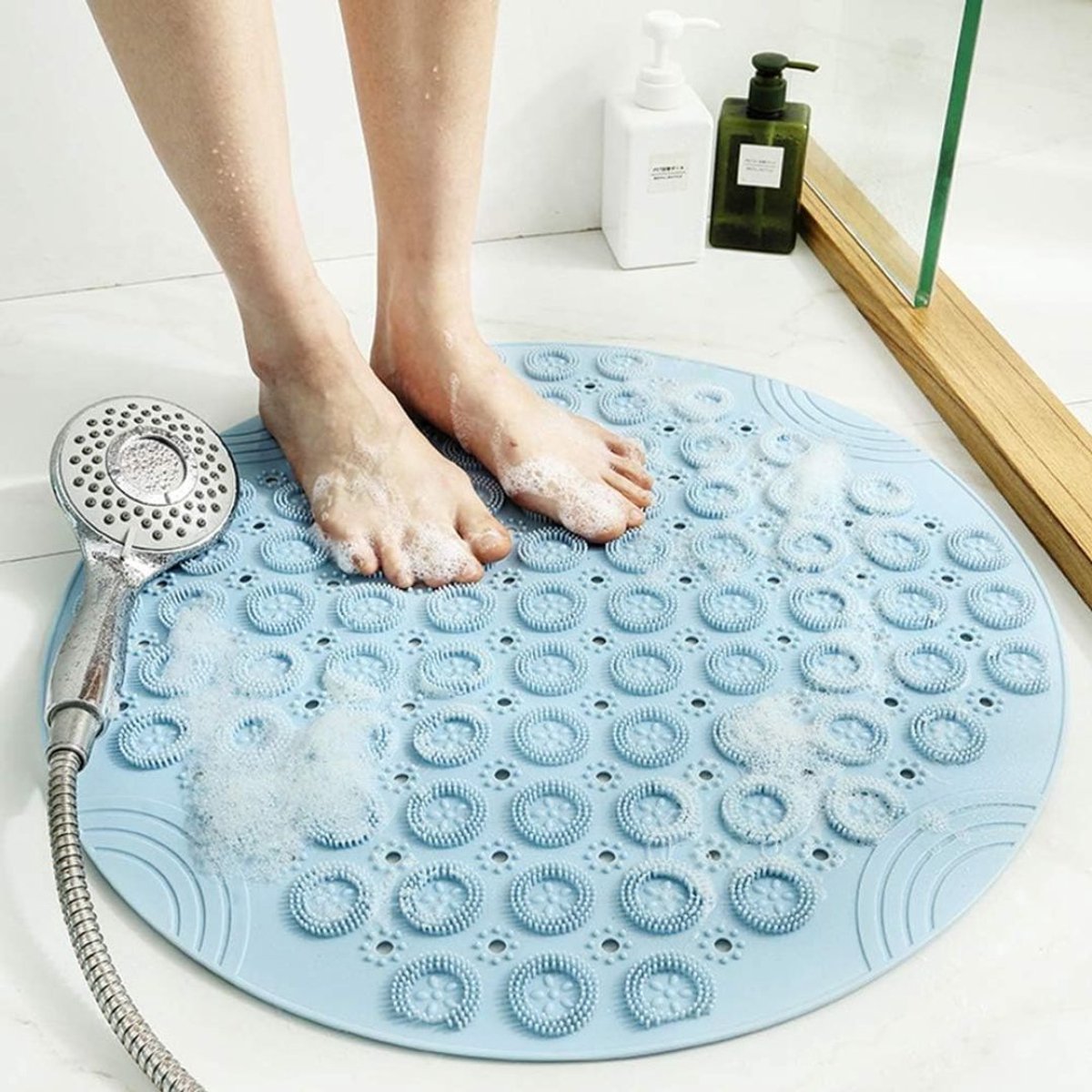 Badmat Anti Slip - Douchemat - Badmatten - Blauw