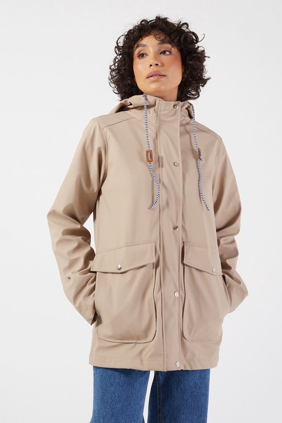 Marc Angelo Bruine Regenjas - Regenjas Dames - Maat XL