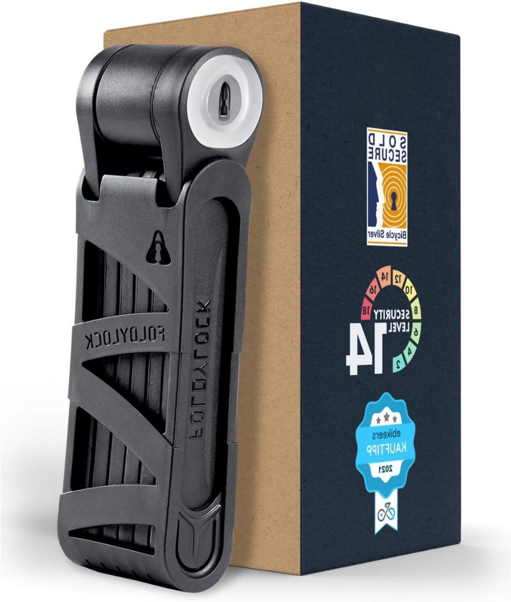 Lexium Vouwslot - Slot voor Electrische Fietsen en Fatbike - Fietsslot - Voor elk type Fiets - Met Houder