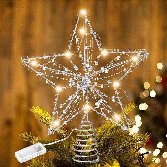 Cimier Pour Sapin Noël étoile Avec Traîneau Du Père Noël En Mouvement 50 Cm - 7