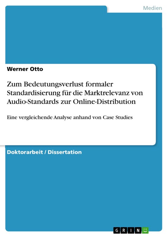 Zum Bedeutungsverlust Formaler Standardisierung F�R Die Ma ... - cover