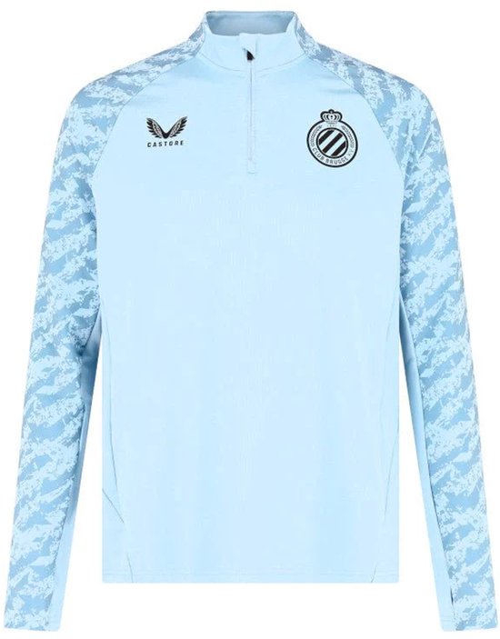 Haut d'entraînement Club Brugge Castore 1/4 zip bleu clair taille L « article officiel »