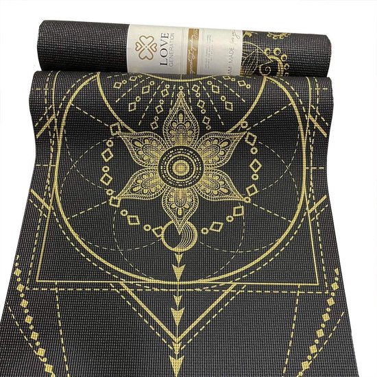 Extra dikke yogamat met print voor yoga, pilates en fitness - Antislip, huidvriendelijk en duurzaam - 183 x 61 x 6 mm — afbeelding 4