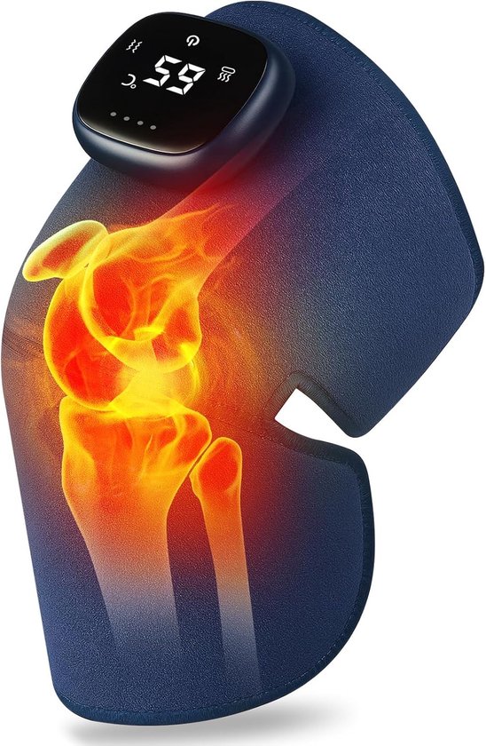 Kniemassageapparaat met Infraroodwarmte en Vibratiemodi - Draadloos en Oplaadbaar voor Volledige Ontspanning