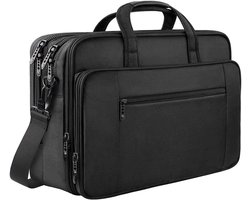 Mancro Laptoptas - Werktas voor 17 inch Laptop -Schoudertas - Uitbreidbaar - Waterdichte - Zwart