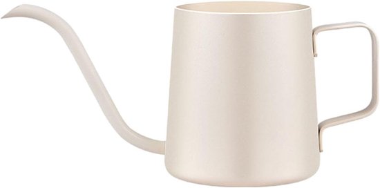 Gieter - wit - 350 ml - Met lange roestvrijstalen spuitmond - Geschikt voor kleine kamerplanten, vetplanten en tuingebruik