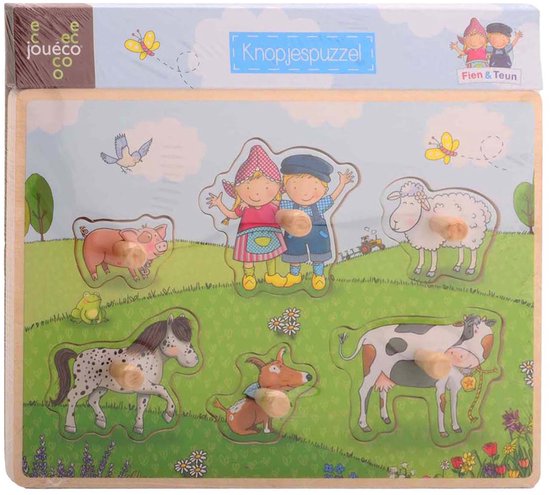 Fien & Teun Houten Knopjespuzzel - 6dlg. van Fien & Teun — afbeelding 5