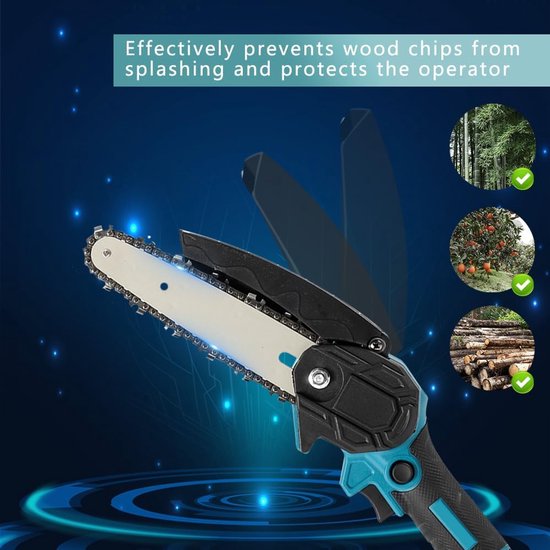 Batterij Aangedreven Mini-Kettingzaag voor Snoeien - 15 cm — afbeelding 5
