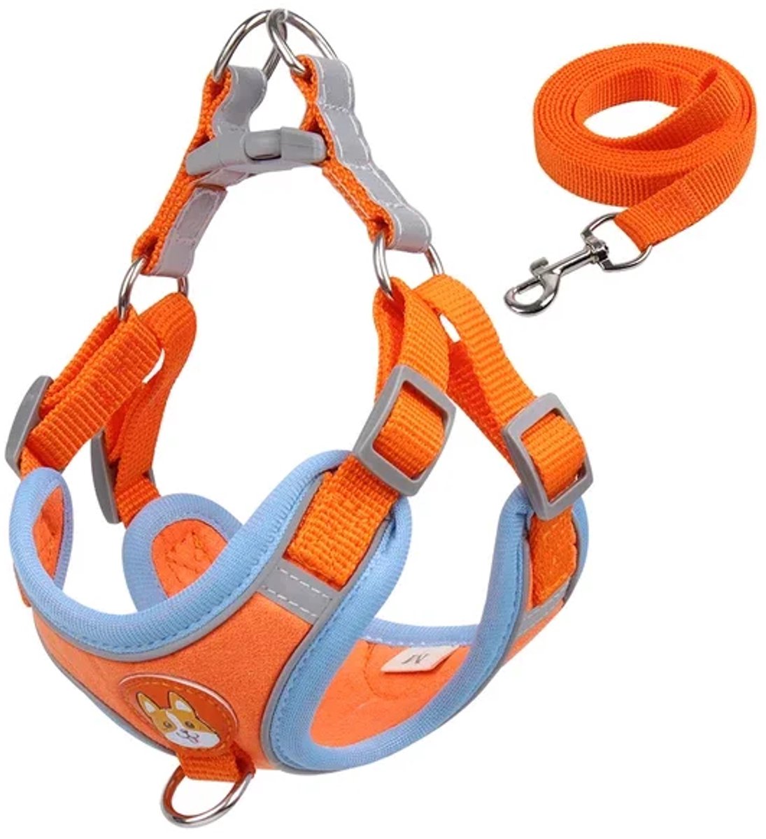 BolFlow® Verstelbaar Hondentuig Grote Hond - Hondenharnas Met Riem - Maat XL - Reflecterend & Comfortabel - Veilig Wandelen - Alle Seizoenen