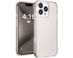 My Case Hoesje geschikt voor iPhone 15 Pro Transparant Hoes - Siliconen Schokbestendig Hoesje Transparant