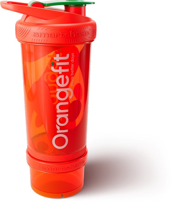 Foto: Orangefit fitness shakebeker 600ml proteine shaker de sportfles voor jouw workout