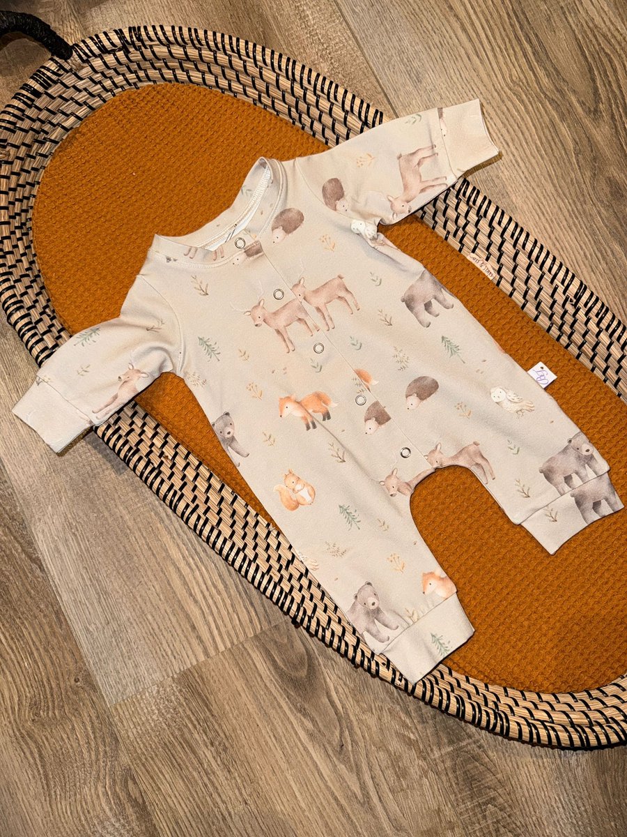 Boxpakje Herfst dieren - Beige - ByTasha - Maat 50/56 - Dierenprint