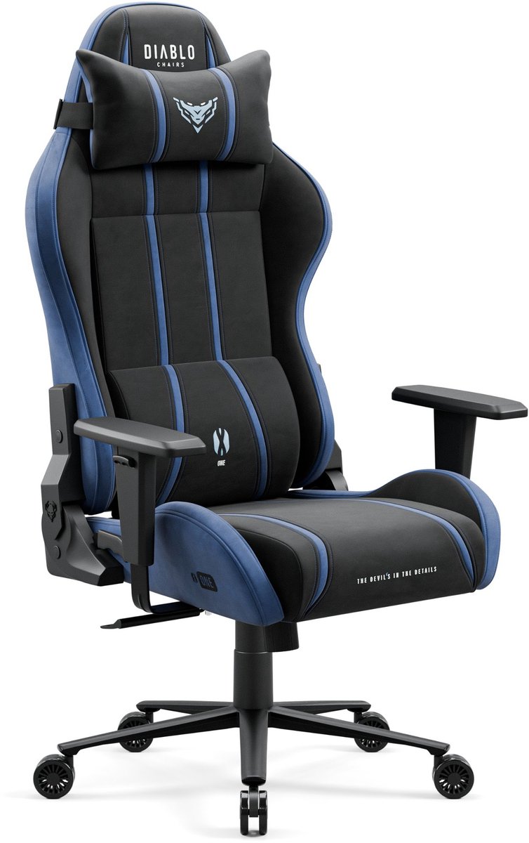 DIABLO CHAIRS - Gaming stoel X.One 2.0 - Bureaustoel verstelbaar - Normale maat - Nachtblauw
