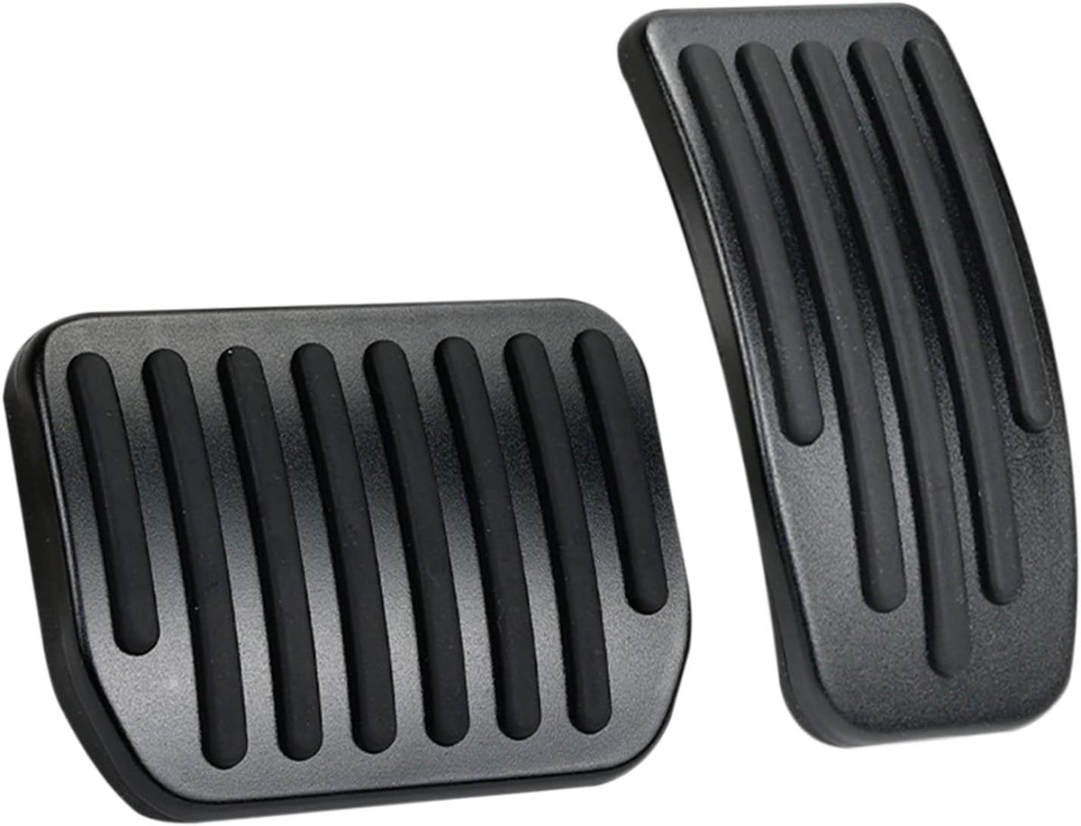 Image of 2 Pieces Car Pedal Cover - Performance Pedal Cover - Non-slip Accelerator Pedals - Aluminum Brake Pedal Rubbers - voor Tesla Model Y Model 3 2017-2021