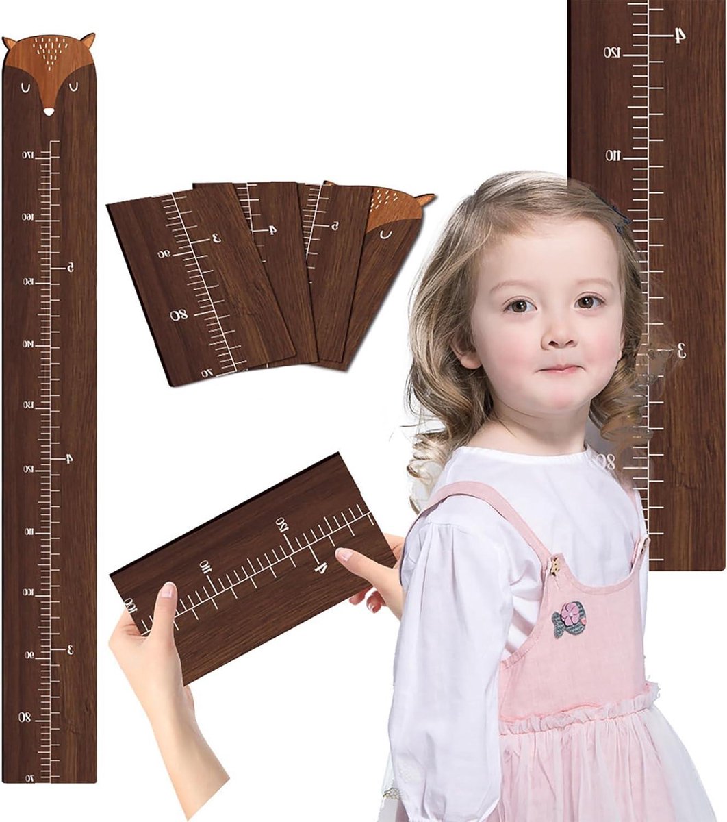 Allecto Plus - Houten Hoogtekaart Kinderen, Gepersonaliseerde Meetstok, Aangepast Gift, Hoogte Meetstok, Decoratieve Groeigrafiek, Kinderkamer Decoratie.