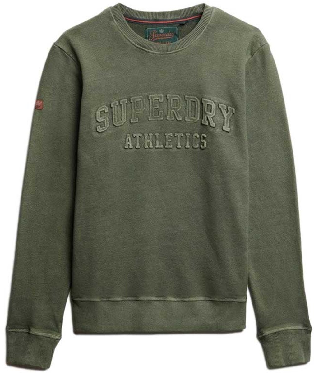 Superdry Athletic sweatshirt met reliëfopdruk Heren Truien Groen