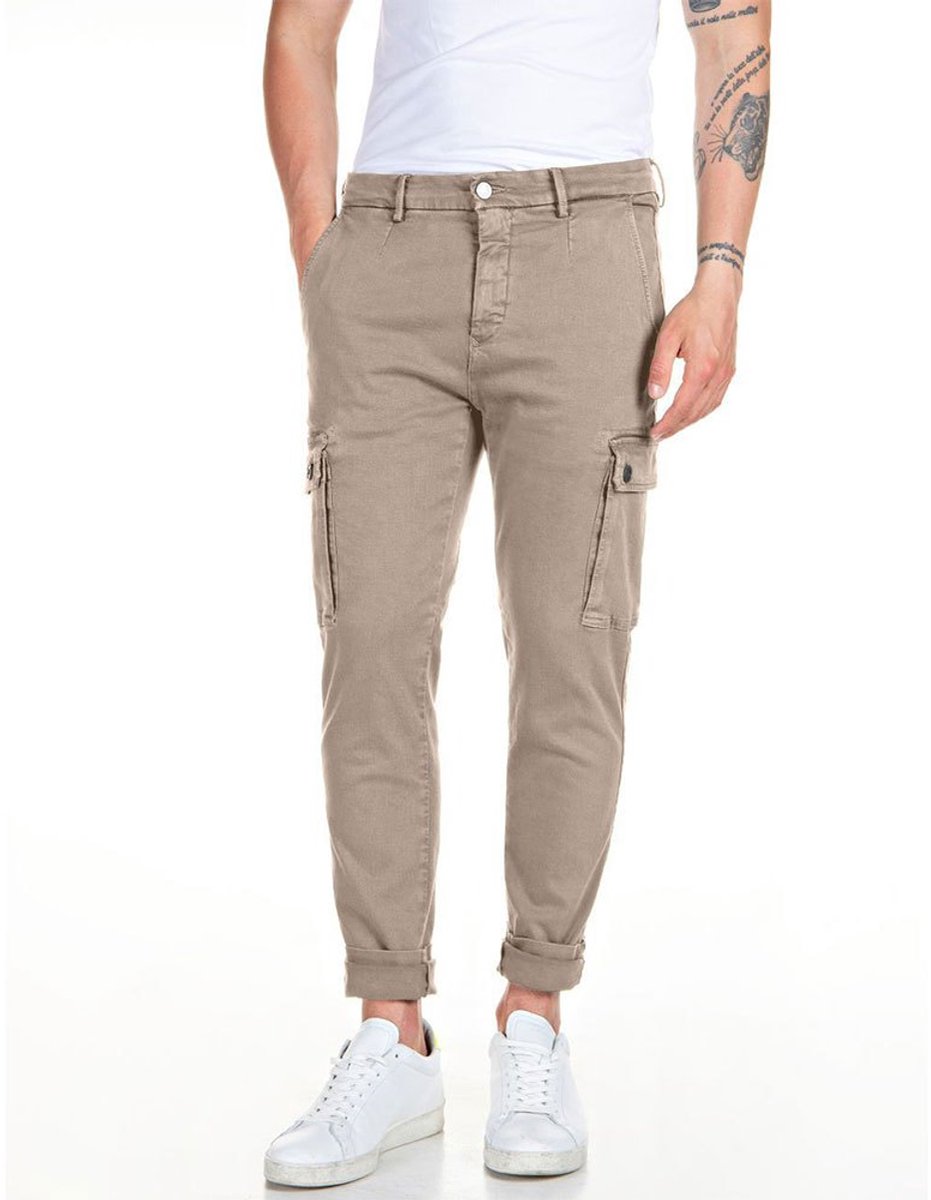 Replay M9649e.000.8366197 Cargobroek Beige 33 / 30 Man