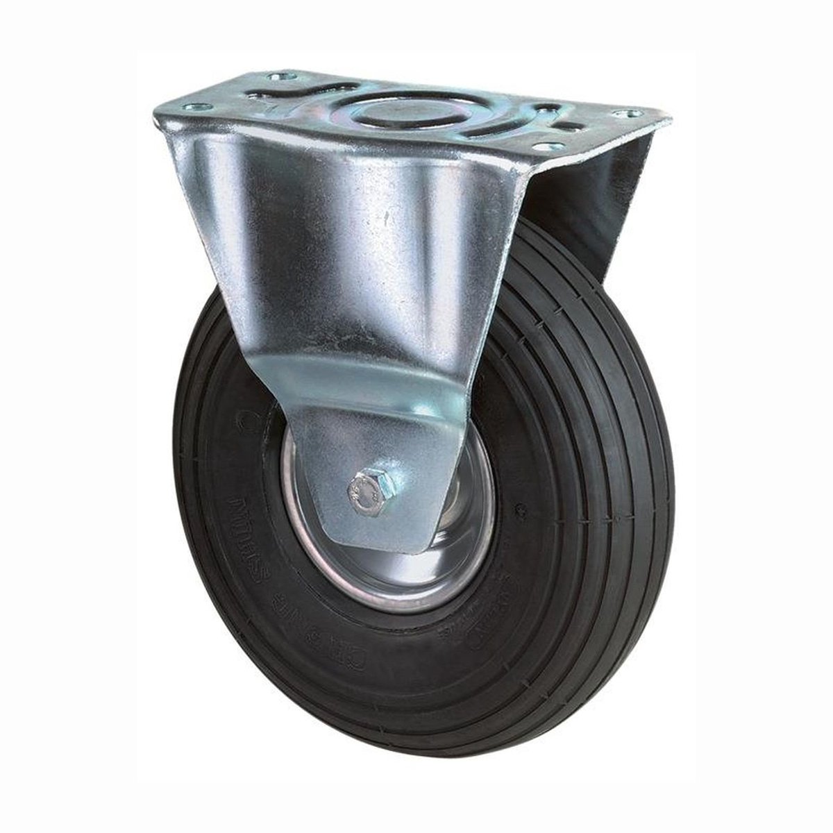 Bokwielen Bokwiel met opschroefbare plaat Pneumatisch rubberwiel ...