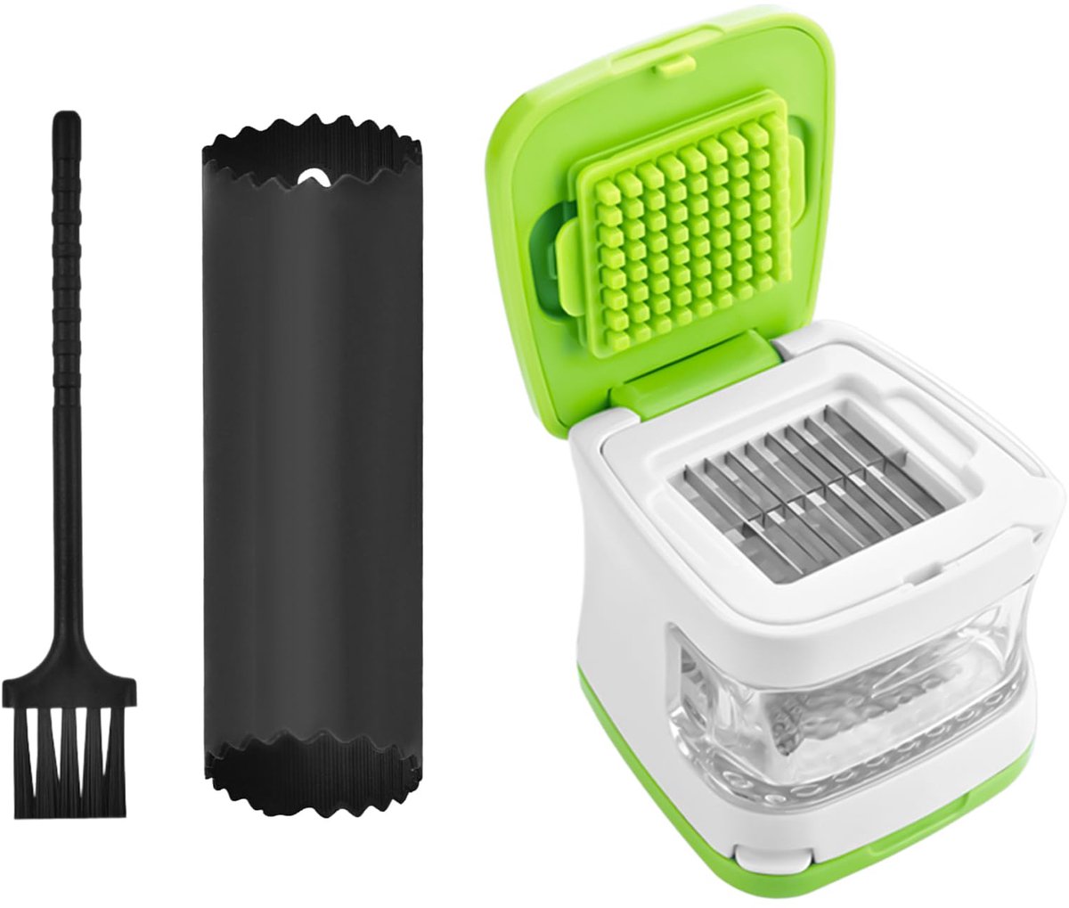 Ibenzoa® Roestvrijstalen keukenhulp voor knoflook en gember met ergonomisch ontwerp