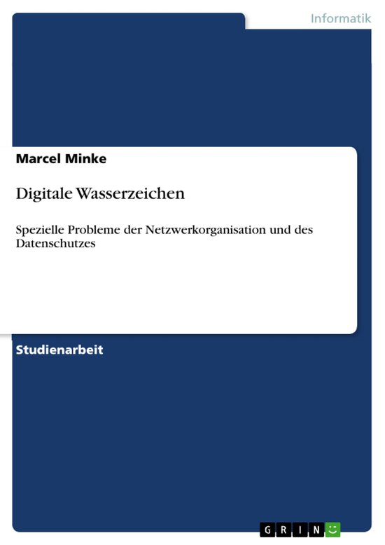 Digitale Wasserzeichen - cover