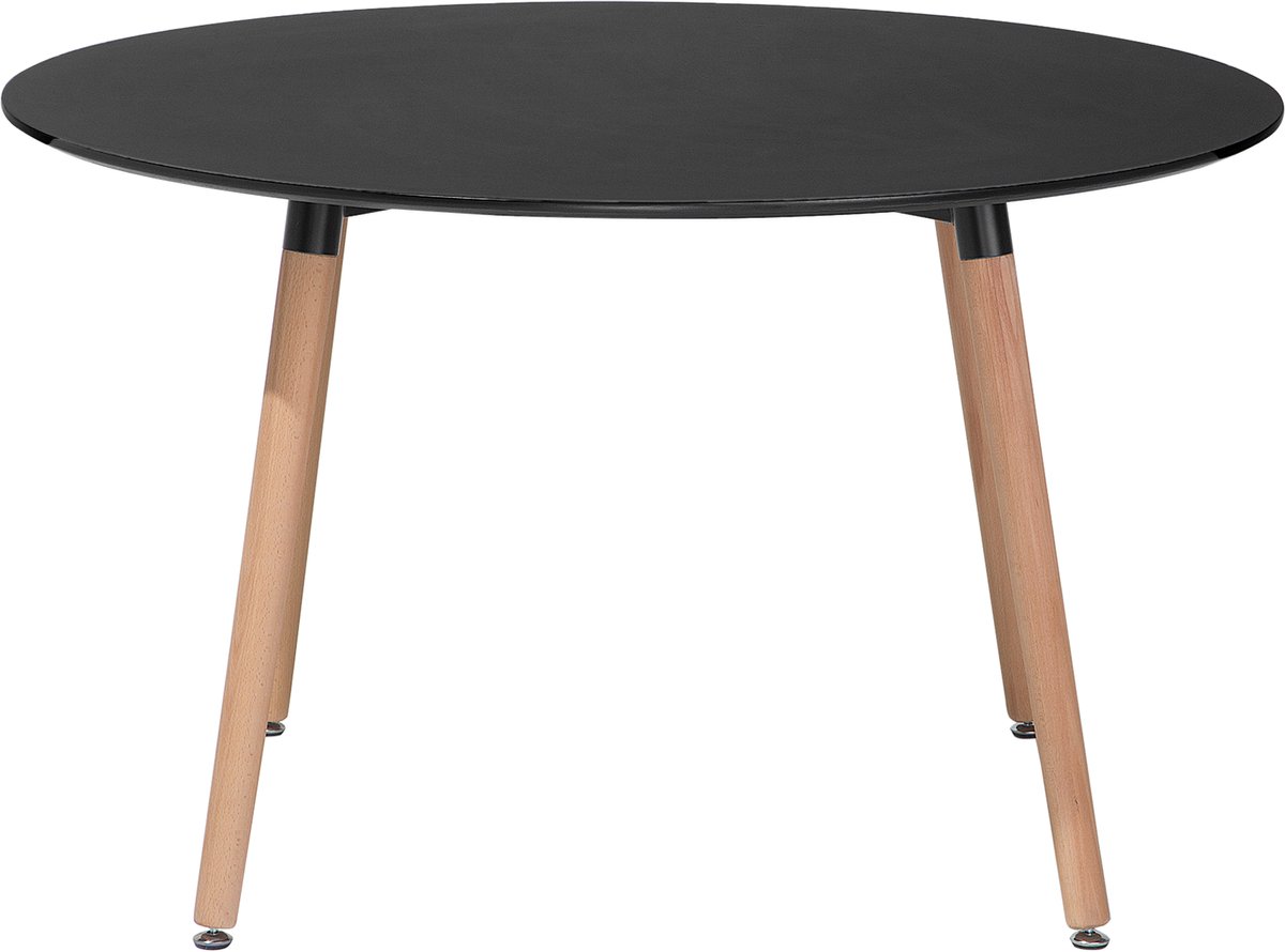 Beliani BOVIO - Ronde eettafel - Zwart - 120 cm - MDF
