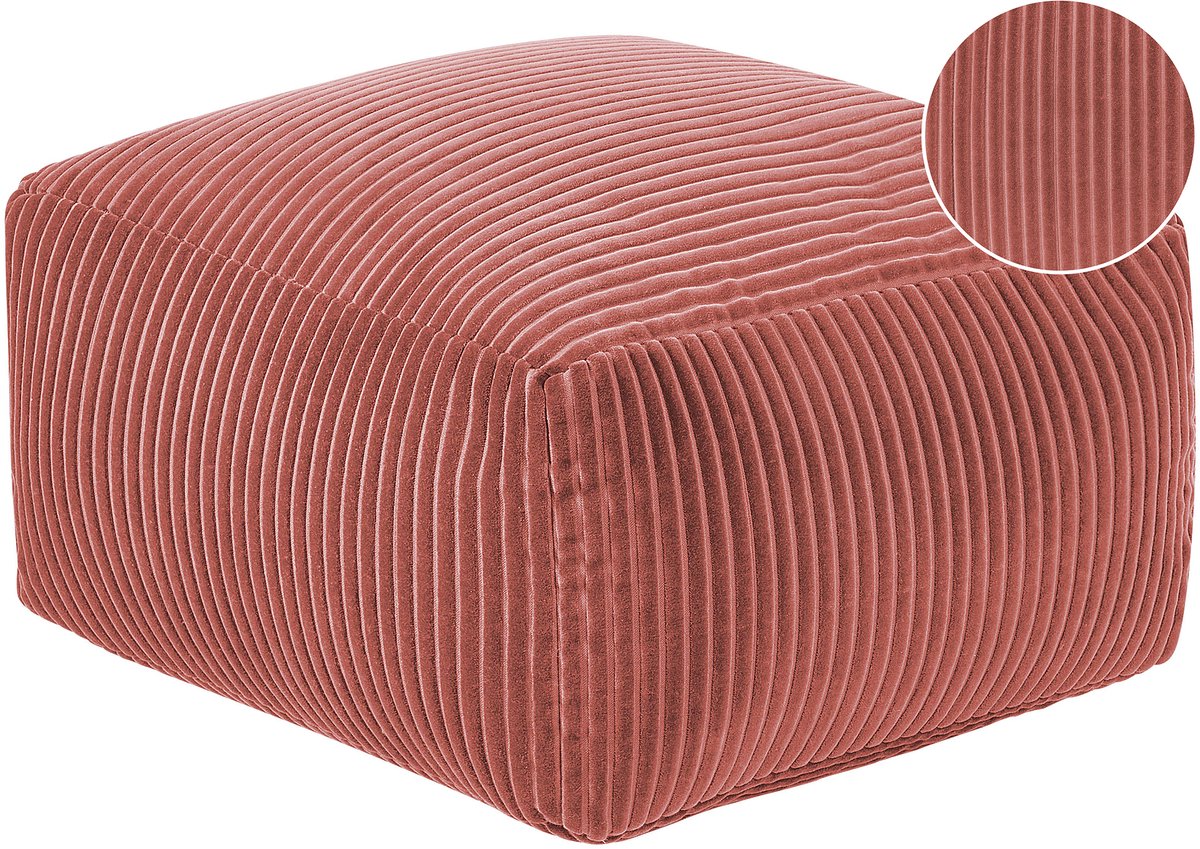 MUKKI - Poef - Lichtrood - Corduroy