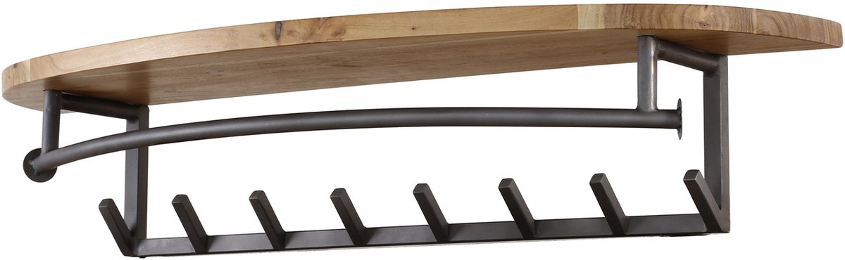 Giga Meubel Kapstok Round - Acaciahout - 8-Haken - 100x30x20cm