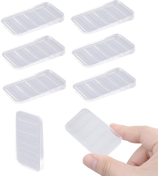 Larrel 12 stuks meubelwiggen, 4,9 x 3 x 0,6 cm, transparante