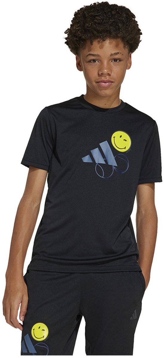 Adidas X Smileyworld Training T-shirt Met Korte Mouwen 5-6 Years Kinderen Zwart