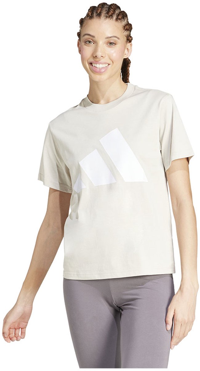 Adidas Essentials Big Logo Cotton T-shirt Met Korte Mouwen S Vrouw Wit